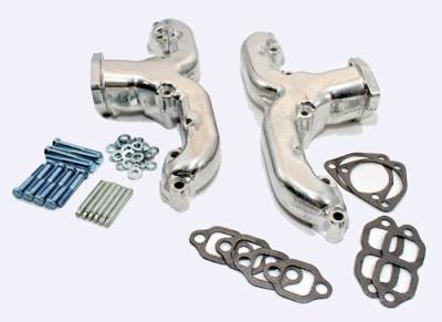 Assault Racing Products - SBC Ceramic Finish Vintage Styling Performance Rams Horn Exhaust Manifold Chevy - Image 1