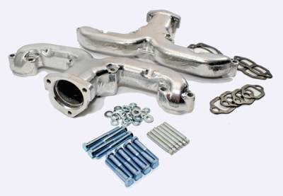 Assault Racing Products - SBC Ceramic Finish Vintage Styling Performance Rams Horn Exhaust Manifold Chevy - Image 2