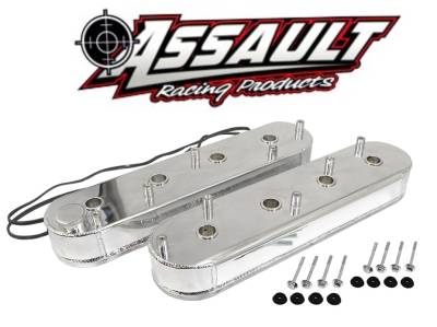 Engine Components - Valve Covers - Assault Racing Products - Chevy LS1 LS6 Fabricated  Aluminum Valve Covers w/ Coil Mounts LS2 LS7