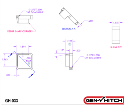 GEN-Y Hitch - GEN-Y Hitch GH-033 2" Shank Hitch Tightener - Image 2