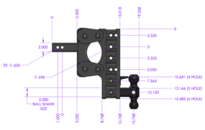 GEN-Y Hitch - GEN-Y Hitch GH-1024 2" Shank Rubber Torsion Hitch 5" Drop 10,000 Lb Class IV - Image 5