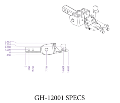 GEN-Y Hitch - GEN-Y Hitch THE GLYDER (TORSION-FLEX) BALL MOUNT (2" SHANK) GEN GH-12001 - Image 2