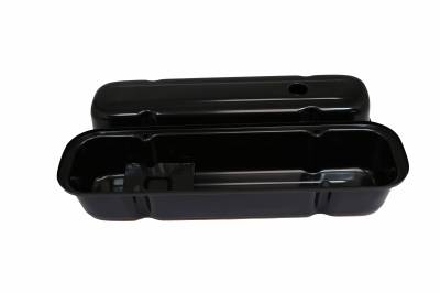 Engine Components - Valve Covers - Assault Racing Products - Pontiac 326 350 455 V8 Black Steel Tall Valve Covers 59-79 Smooth Face
