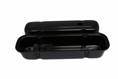 Pontiac 326 350 455 V8 Black Steel Tall Valve Covers 59-79 Smooth Face