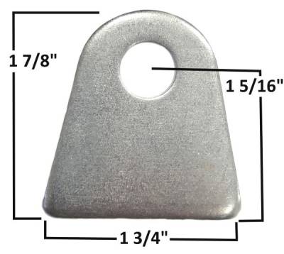 AA-026-A Chassis Tab, 3/16? Steel, 1/2? Hole