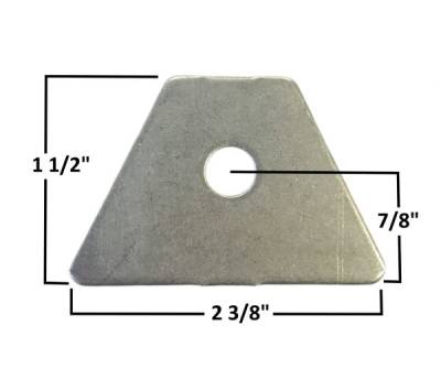 AA-027-B Seat Tab, 3/16" Steel, 1/2" Hole