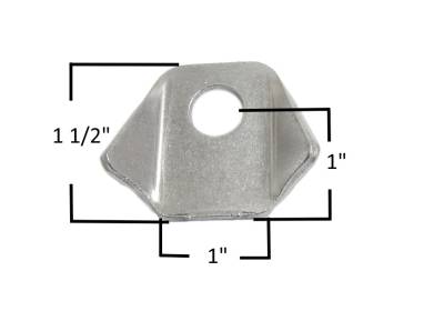 Bumpers and Chassis  - Gussets and Tabs  - A & A Manufacturing - AA-028-B Trick Tab, 1/8? Steel, 3/8? Hole