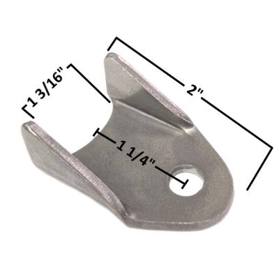 Bumpers and Chassis  - Gussets and Tabs  - A & A Manufacturing - AA-058-A 90 Degree Gusset Tab, 3/8? Hole