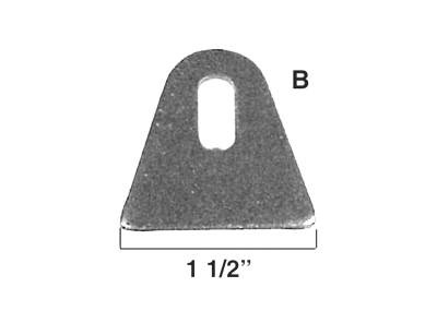 Bumpers and Chassis  - Gussets and Tabs  - A & A Manufacturing - AA-133-B Mounting Tab, 1/4? X 1/2? Slot