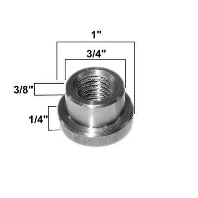 A & A Manufacturing - AA-138-C Steel Weld on Nut, 3/8" Long, 3/8" – 16 Right Hand Thread