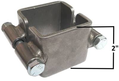 A & A Manufacturing - AA-490-A 2 Bolt Clamp, Fits 1 1/2" Square Tubing