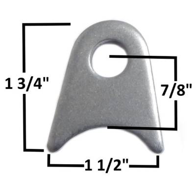 AA-597-A Radius Tab, 1/2"hole, Fits 1 1/2" Tubing
