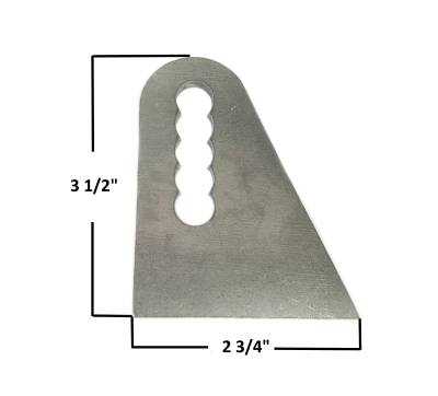 Bumpers and Chassis  - Gussets and Tabs  - A & A Manufacturing - AA-657-A Upper A-Arm Mount, 1/2? x 2? Serrated Slot