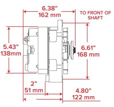 KMJ Performance Parts - GM Style Black 1 One or 3 Three Wire SBC BBC Chevy Pontiac Alternator 110 Amp - Image 3