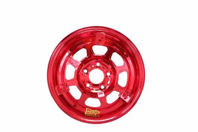 Aero Race Wheels - Aero Race Wheels 52-985010REDT3 Red 15 x 8 1 inch Offset 5 x 5 w/ 3 Tabs for Mud cover