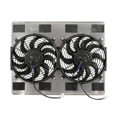 18-3/4";x25-3/4"; Universal Aluminum 12"; Dual Fan & Shroud 31"; Radiator Chevy Ford