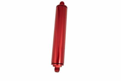 Assault Racing Products - Assault Racing RED In-line Fuel Filter with Paper Element 10AN Fittings 10" Long Gas - Image 1