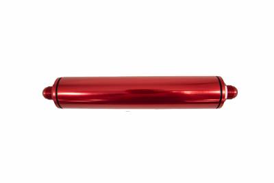 Assault Racing Products - Assault Racing RED In-line Fuel Filter with Paper Element 10AN Fittings 10" Long Gas - Image 3