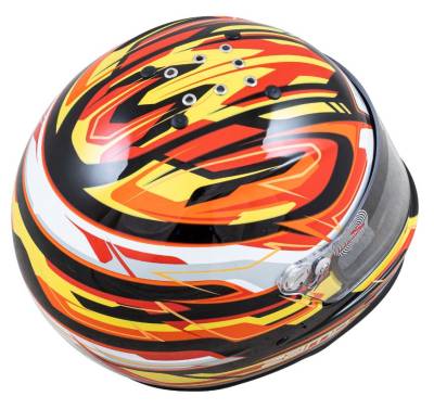 Zamp - ZAMP RZ-42Y Youth Graphic Helmet Black/Red/Orange 54CM - Image 3
