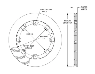 Wilwood - Wilwood 160-15877 ULHD-16 Curved Vane Spec-37 Rotor, Righthand - Image 2