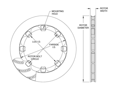 Wilwood - Wilwood 160-15878 ULHD-16 Curved Vane Spec-37 Rotor, Lefthand - Image 2