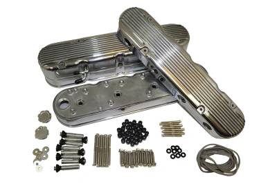 Assault Racing Products - Chevy LS1 LS6 Polished Aluminum 2pc Finned Valve Covers LS2 LS7 LS3 LSX 6.0 KMJ JM8082-2P - Image 2