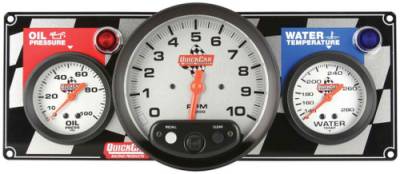 QuickCar Flag 2-1 Gauge Panel OP/5"Tach/WT 61-6031