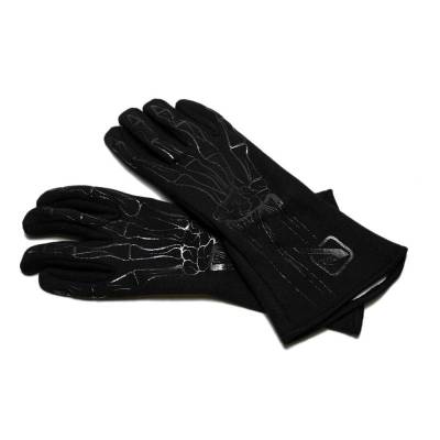 BLACK Velocita Skeleton 2 Layer Racing Gloves Small