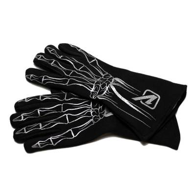 SILVER Velocita Skeleton 2 Layer Racing Gloves XSmall
