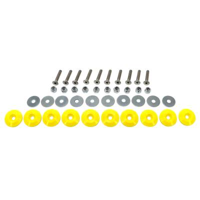 Dominator Race Products 10 Piece Injection Molded Allen Head Bolt Kit - Flo Yellow