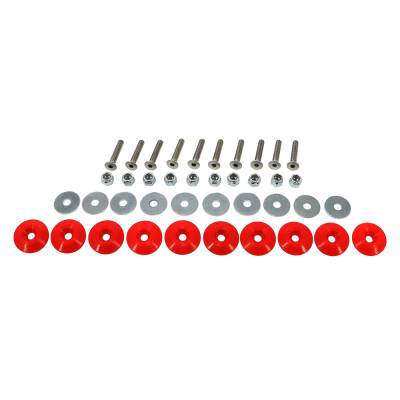 Dominator Race Products 10 Piece Injection Molded Allen Head Bolt Kit - Red