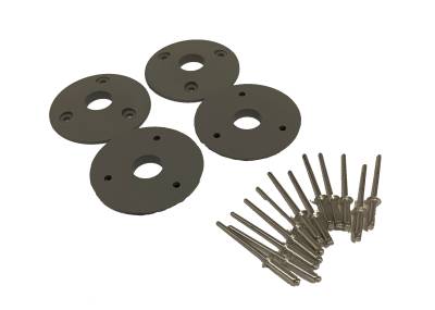Dominator Race Products 4 Piece Injection Molded Hood Pin Scuff Plate Kit - Grey