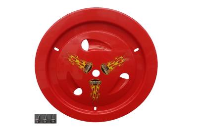 Dominator Race Products Vented Ultimate 15" Wheel Cover - Red