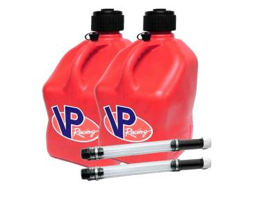VP Fuel 2 Pack 5 Gallon Fuel Can + 2 Hose Kits - RED