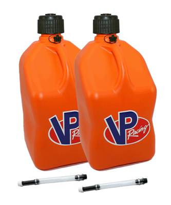 VP Fuel 2 Pack 5 Gallon Fuel Can + 2 Hose Kits - ORANGE