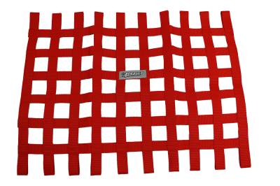 Assault Racing Products Ribbon Style Window Net - Red