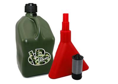VP Racing Square 5 Gallon Fuel Jug with Funnel and Filter - CAMO