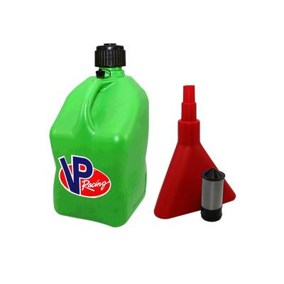 VP Racing Square 5 Gallon Fuel Jug with Funnel and Filter - GREEN