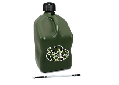 VP Racing 5 Gallon Square Fuel Jug + 1 Filler Hose - CAMO