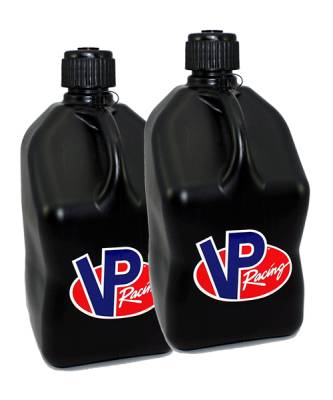 VP Fuel Square 2 Pack  5 Gallon Race Fuel Jugs - BLACK