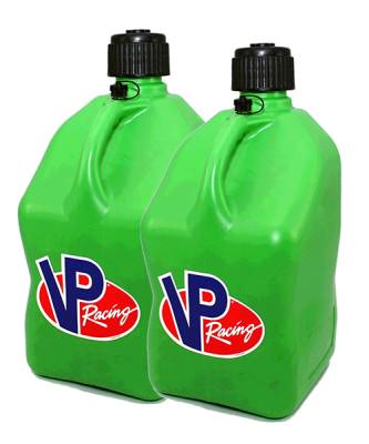 VP Fuel Square 2 Pack  5 Gallon Race Fuel Jugs - GREEN