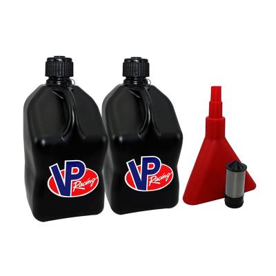 VP Fuel 2 Pack  5 Gallon Race Fuel Can W/ Fuel Funnel-Filter - BLACK