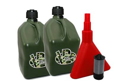 VP Fuel 2 Pack  5 Gallon Race Fuel Can W/ Fuel Funnel-Filter - CAMO