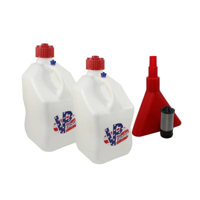 VP Fuel 2 Pack  5 Gallon Race Fuel Can W/ Fuel Funnel-Filter - PATRIOT