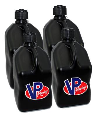 VP Racing 4-Pack Square Fuel Jugs - BLACK