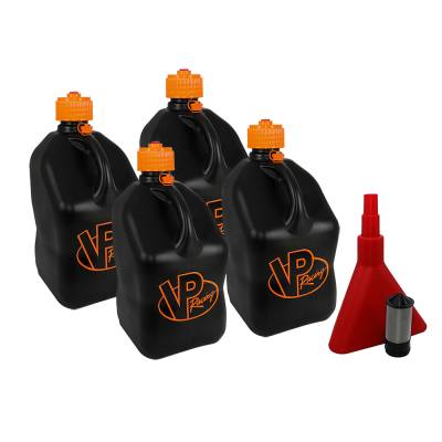 VP Racing 4-Pack Square Fuel Jugs with Funnel and Filter - V TWIN