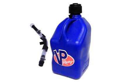 VP Racing Square Fuel Jug with Hose and Bender - BLUE