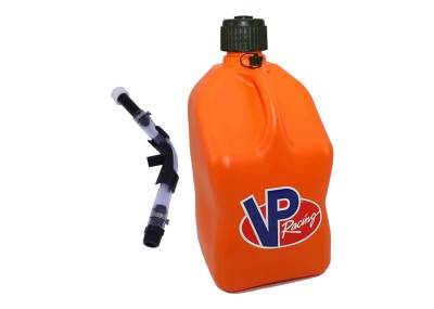 VP Racing Square Fuel Jug with Hose and Bender - ORANGE