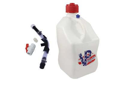 VP Racing Square Fuel Jug with Hose, Bender, and Ball Valve - PATRIOT