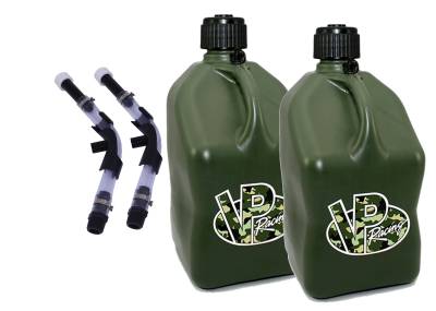 VP Fuel 2 Pack 5 Gallon Fuel Cans + 2 Hoses and Benders - CAMO